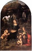 LEONARDO da Vinci Virgin of the Rocks china oil painting reproduction